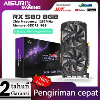 AISURIX VGA Card RX 580 8GB ddr5 256Bit 2048SP HDMI New PC Gaming AMD RADEON VGA