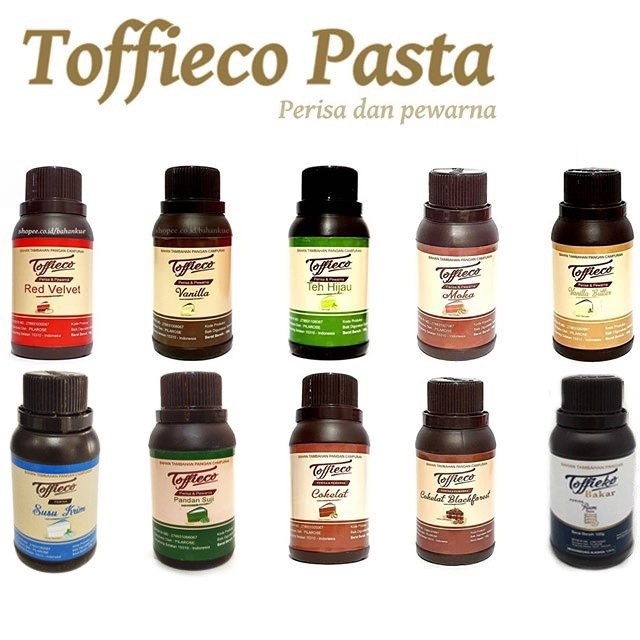 

TOFFIECO PERISA PERASA MAKANAN PASTA 100 GR VANILLA COKLAT PANDAN DLL - Durian