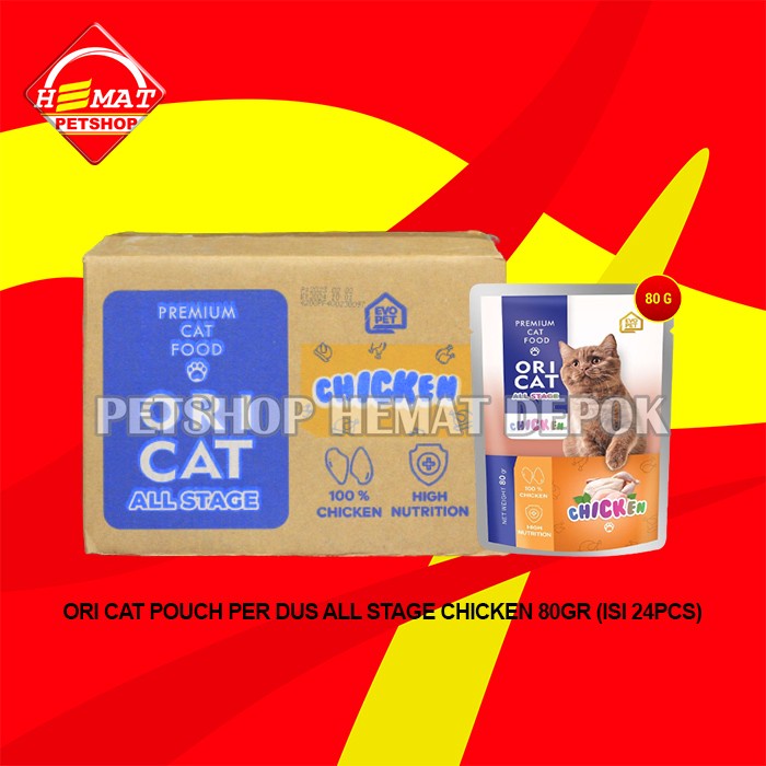 Makanan Basah Kucing Ori Cat Pouch All Stage WetFood Grosir Dus 24PCS