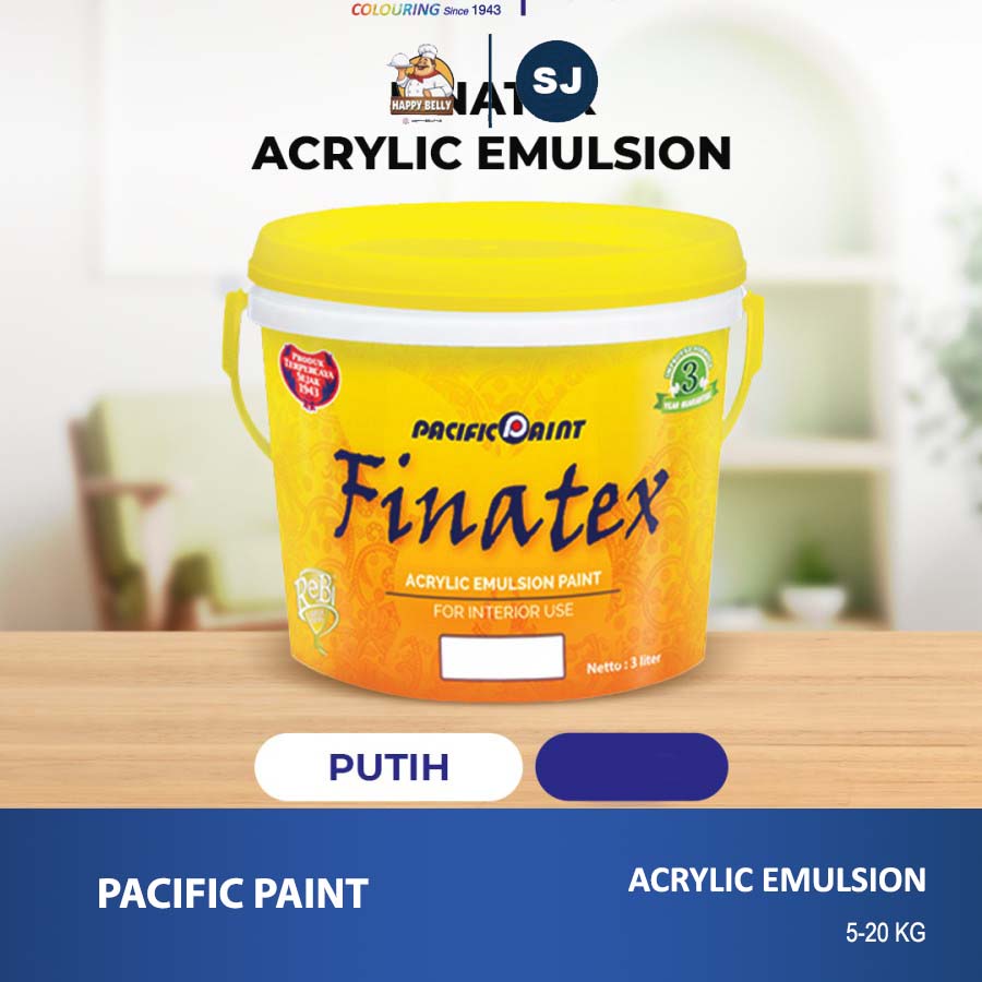 Finatex Acrylic Emulsion-Cat Dinding Interior- PUTIH-20kg