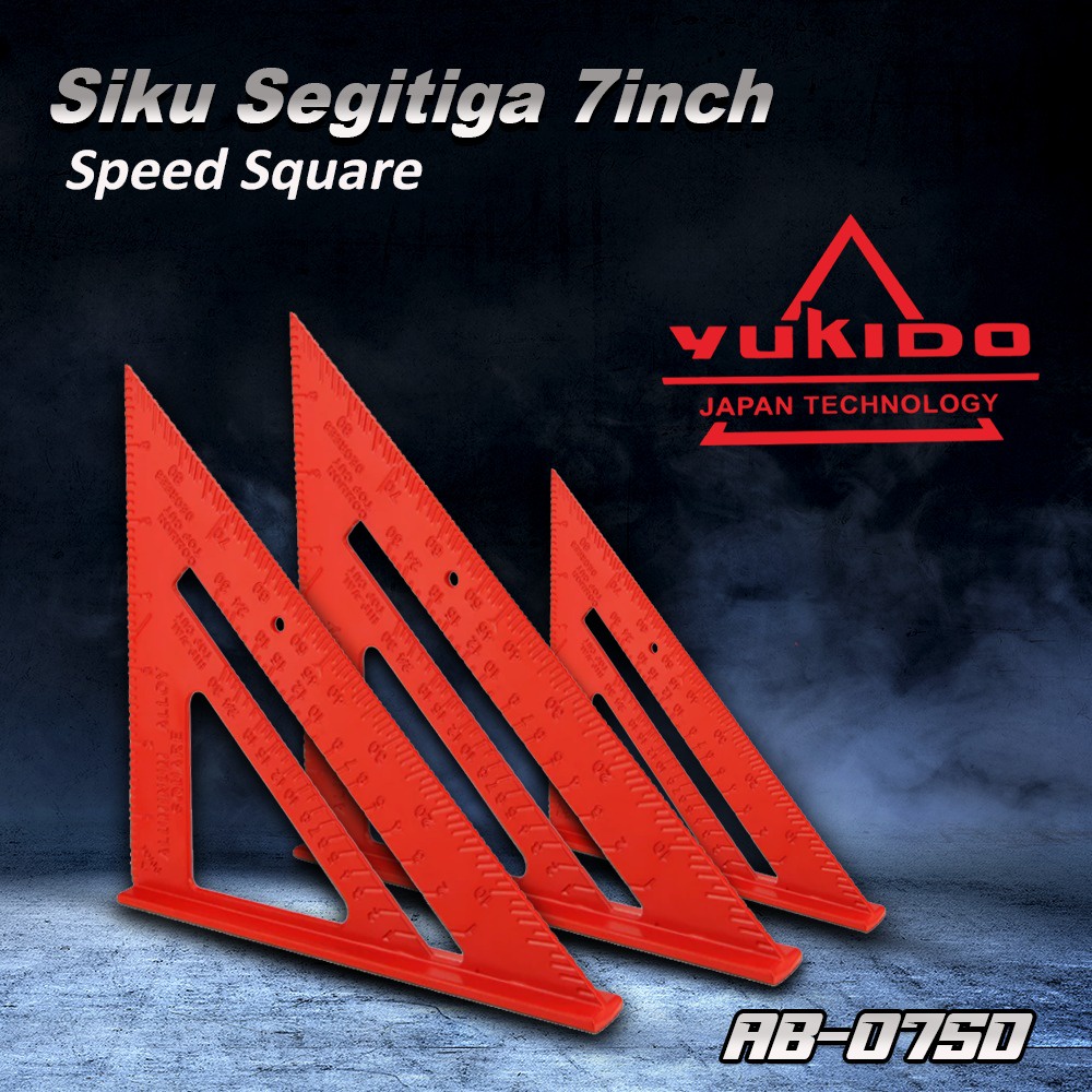 Yukido SPEED SQUARE baja alloy 7 Inch - Penggaris Segitiga Siku Sudut