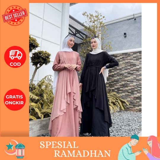 Gamis Polo Linen Terbaru 2023 Baju Gamis Remaja Kekinian Gamis Anak Terbaru2023 Model Terbaru Gamis 