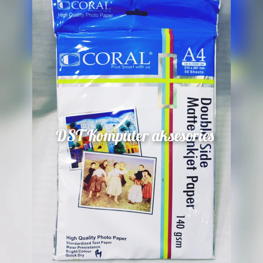 

Coral inkjet paper Double Side Matte A4 140gsm