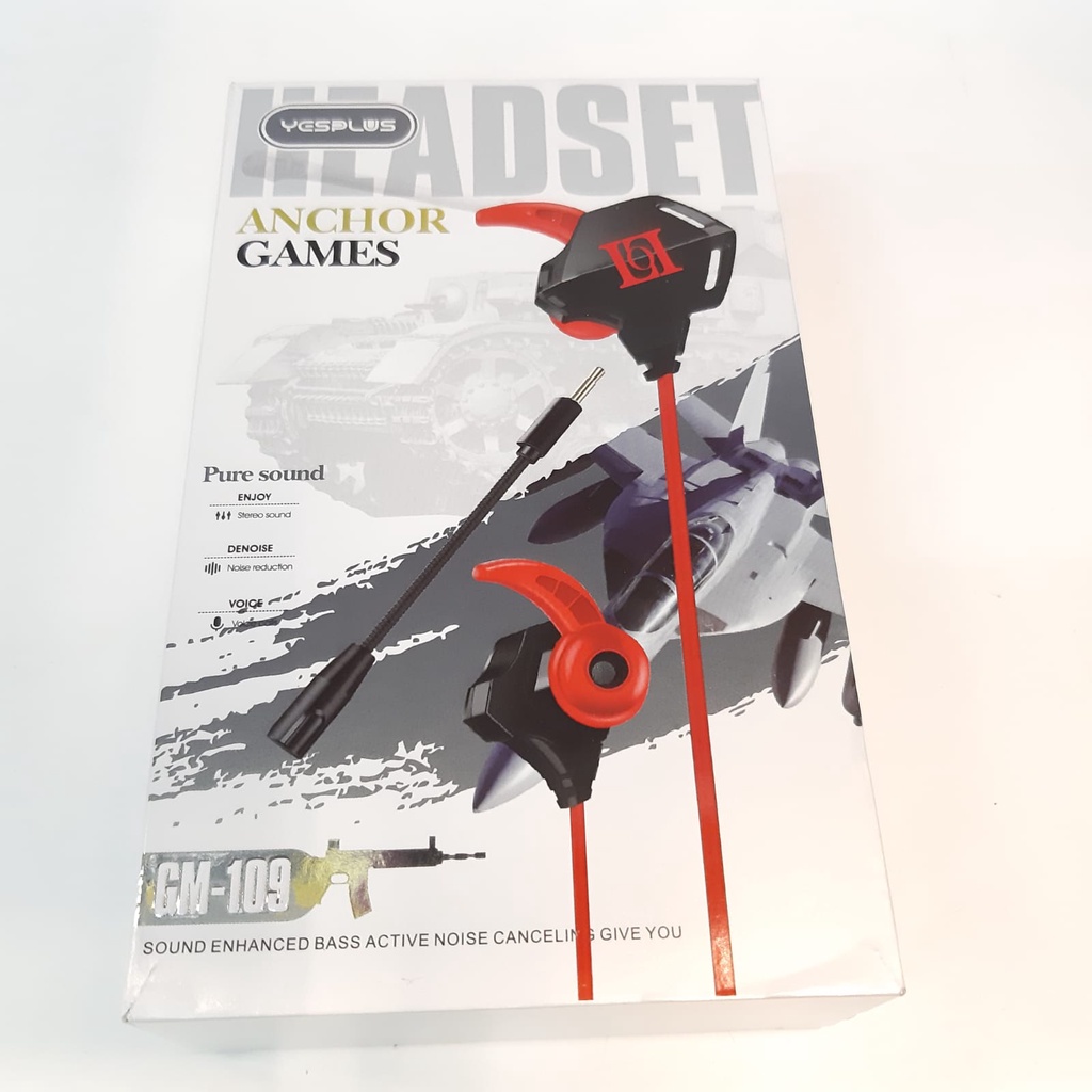 Headset Handsfree Gaming Yesplus Anchor Gaming GM-109 Pure Sound Movie Games
