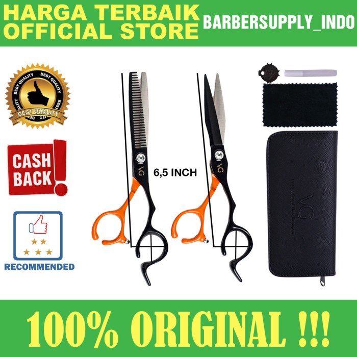 VG PROFESSIONAL GUNTING POTONG RAMBUT DAN GUNTING CUKUR RAMBUT 1 SET
