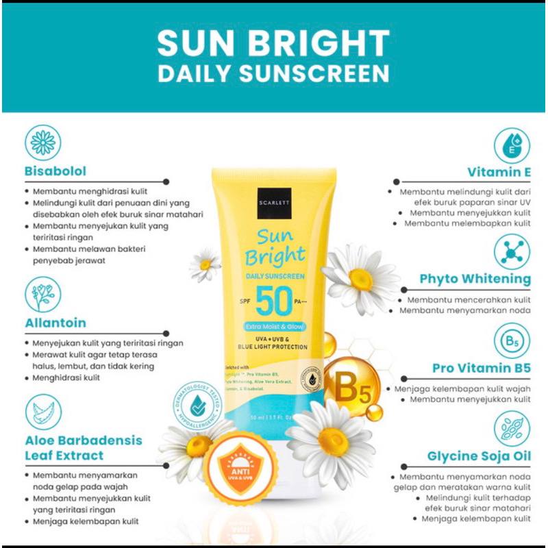 SCARLETT WHITENING SUNSCREEN SPF50++ | SUNSCREEN WAJAH