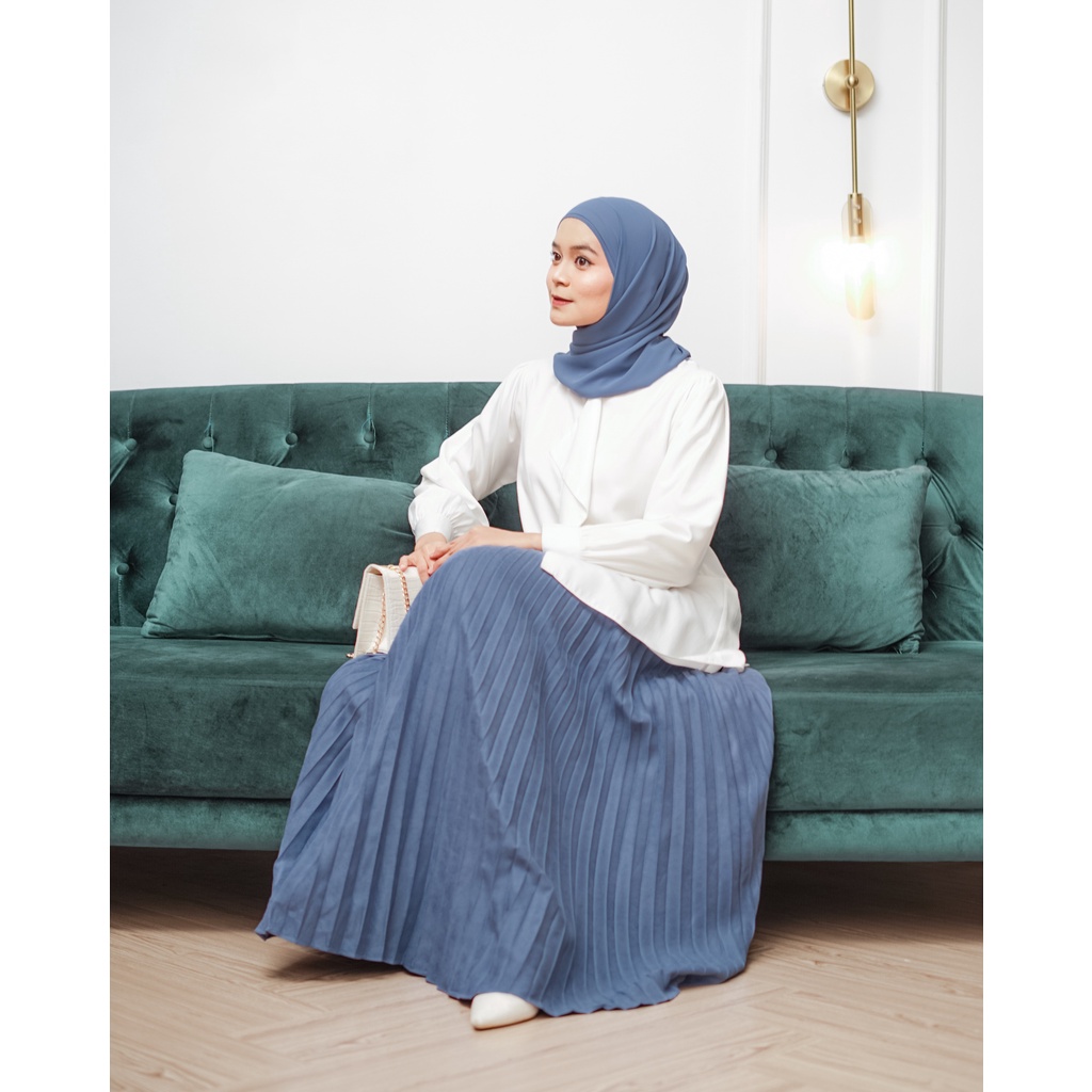 Hada Pleated Skirt - 7 Warna | Zysku Xena | Rok Plisket Lipit Lebar Kantor