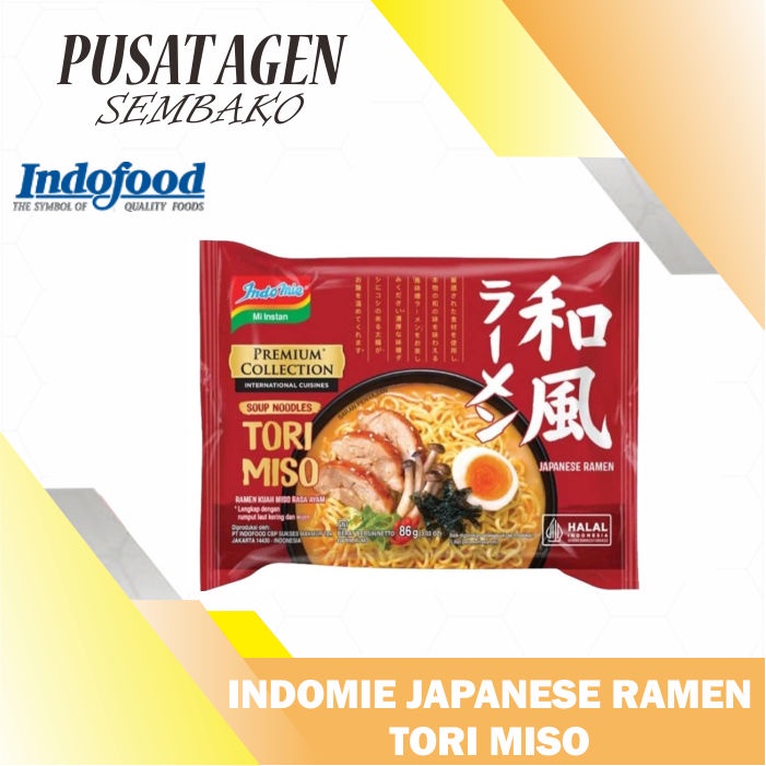 

INDOMIE TORI MISO JAPANESE RAMEN MIE INSTAN INDOMI KUAH MI SOUP NOODLE