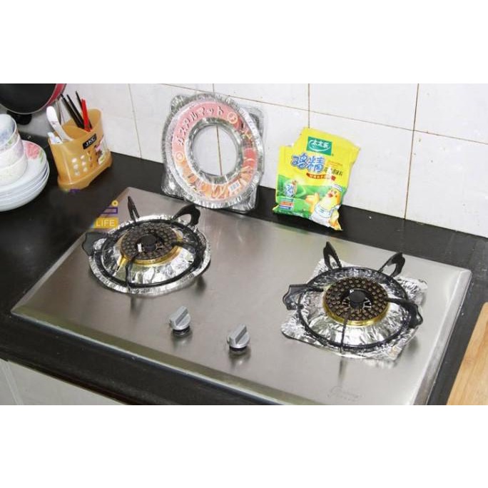 

21cm Kertas Aluminium untuk mata Kompor agar tidak kotor dan berminyak