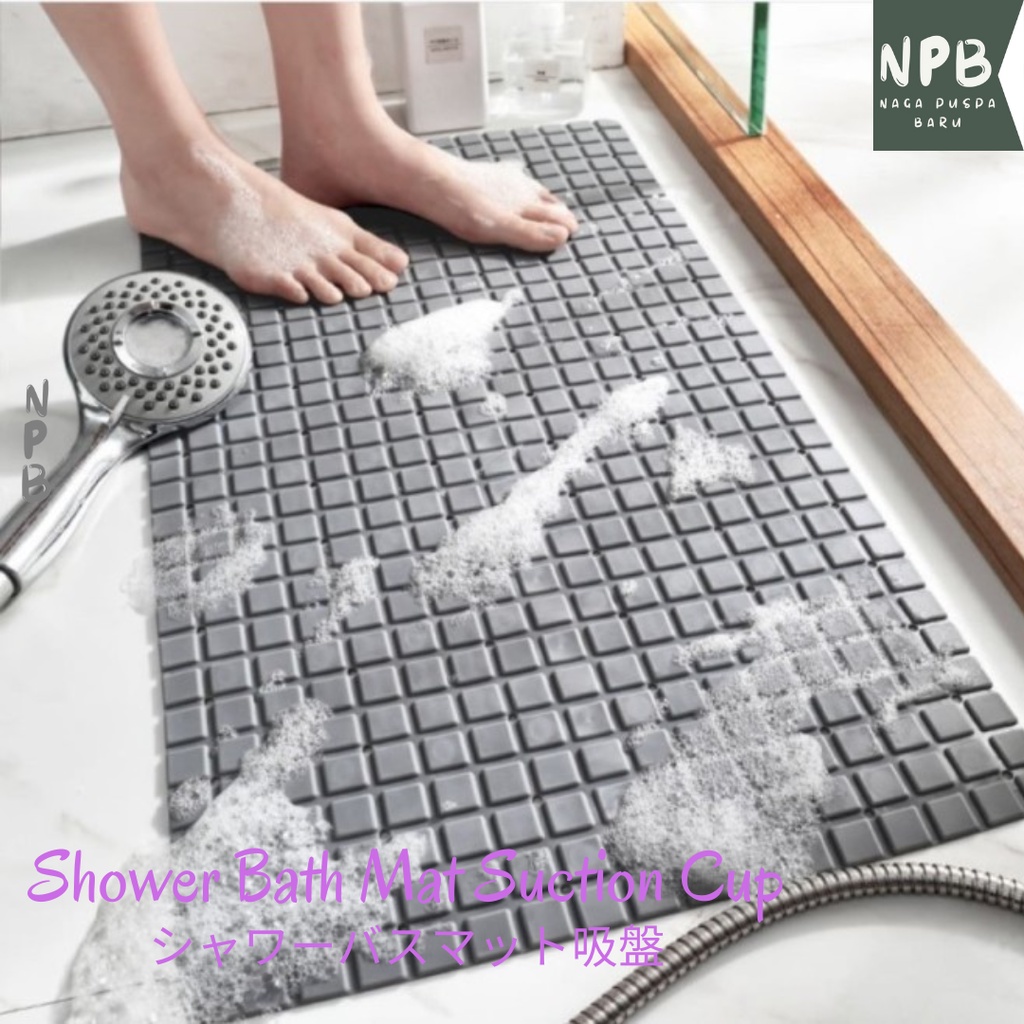 Shower Bath Mat Suction Cup PVC Anti Slip - Keset Kamar Mandi PVC Anti Slip Premium - Keset Anti Slip