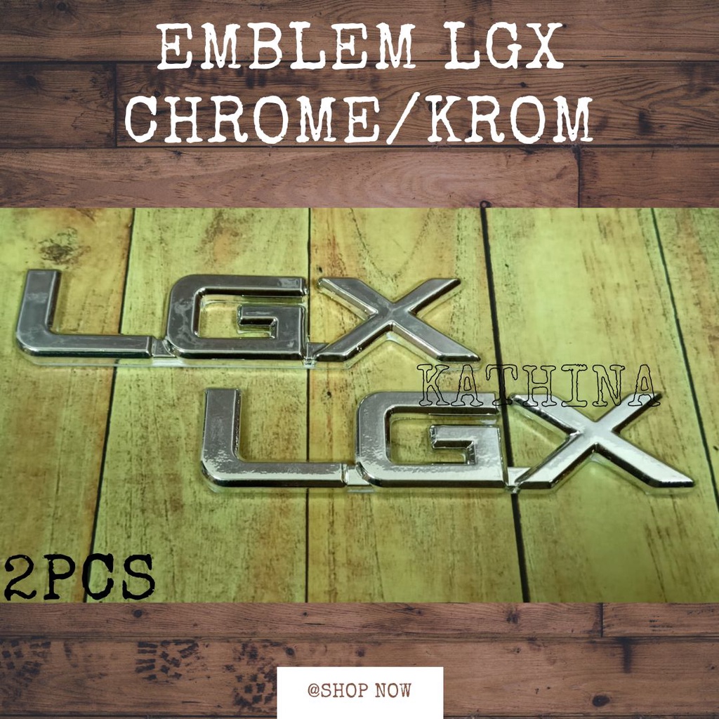 Paket Emblem Logo LGX Mobil Kijang Kapsul Cover Chrome