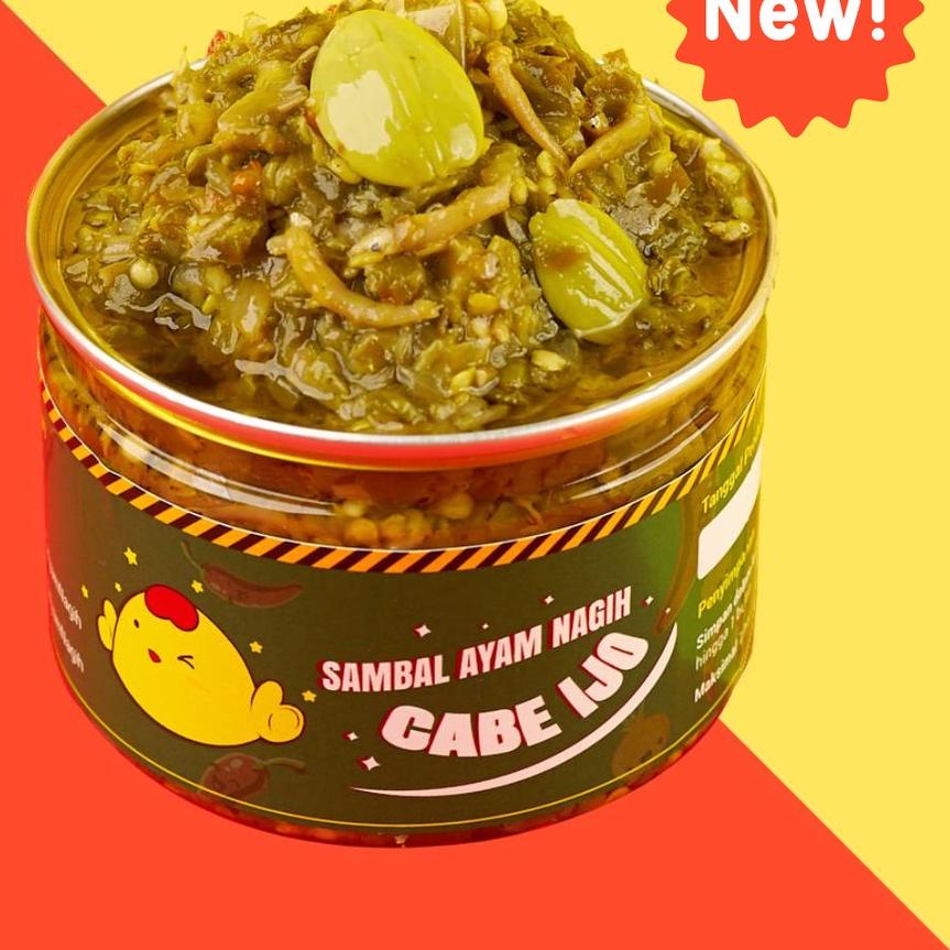 

✼ Sambal Nagih - Sambal Cabe Ijo Padang Teri Toples ♡