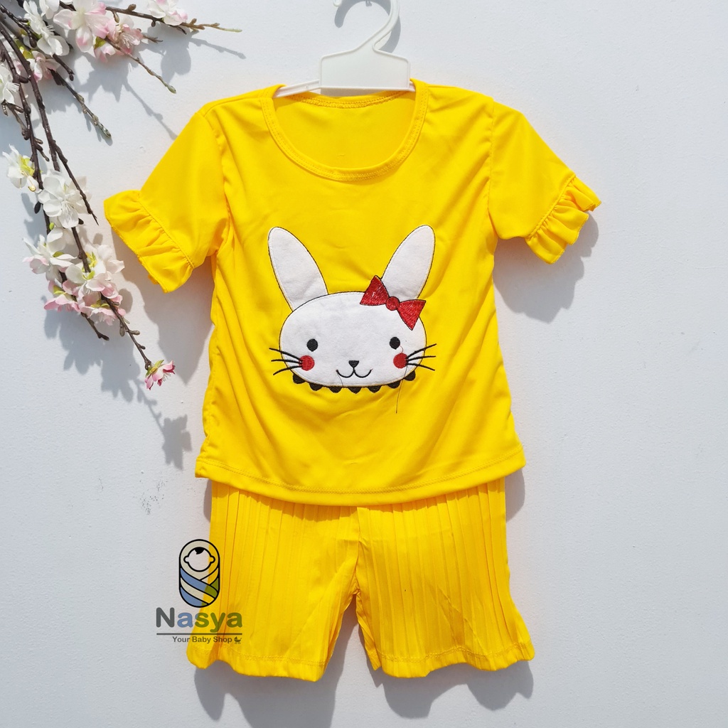 [MM-022] Setelan Baju Anak Plisket 0-9 Bulan One Set Celana