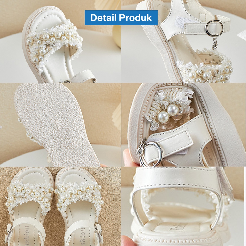 [PROMO 7.7] LAPAGO - Sandal Mutiara Anak Perempuan Casual Import Usia 1 - 12 Tahun Type MDW