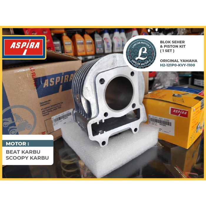 Blok Seher Piston Kit Beat Scoopy Karbu Kvy Asli Original 100% Aspira