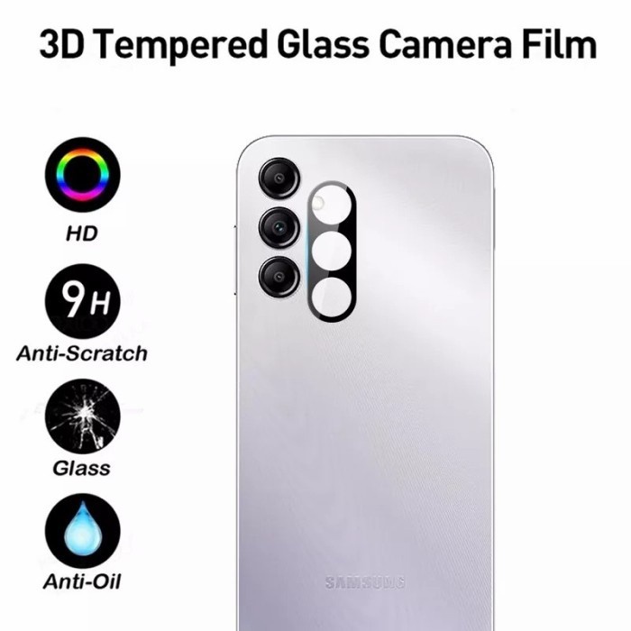 SAMSUNG A14 5G / A14 LITE ANTI GORES CAMERA PREMIUM FRAME 3D ROUND EDGE BLACK SCREEN GUARD PROTECTOR