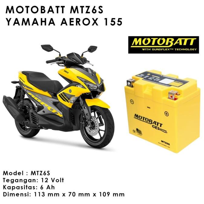 Aki Motor Yamaha Aerox 155 Lexi Freego Motobatt Mtz6S Original Debezzz