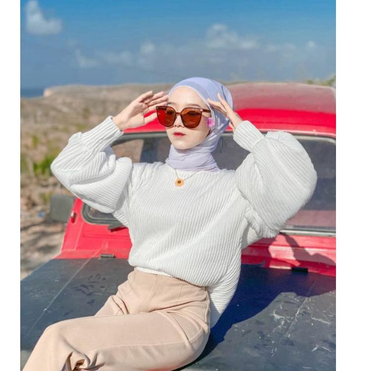 BIG SALE AMORA PLISKET BLOUSE/PLISKET IMPORT PREMIUM