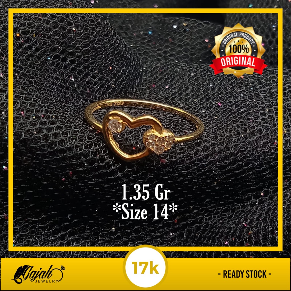 Cincin Emas 17K - 1.35 Gr Kadar 750 - 4454