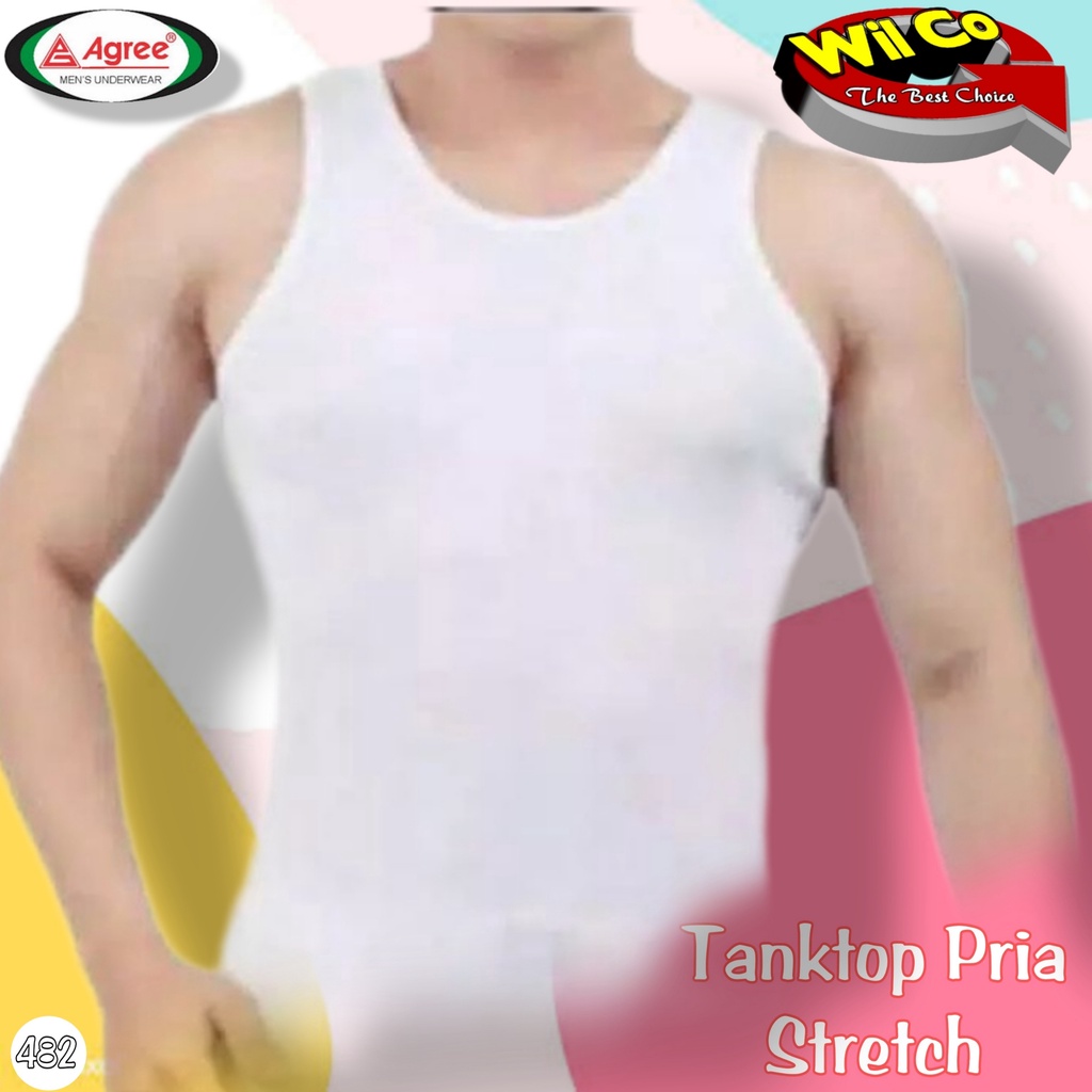 K482 - KAOS DALAM PRIA KAOS PRIA SINGLET PRIA PAKAIAN DALAM PRIA AGREE SIZE M - XL HARGA PER 1 PCS