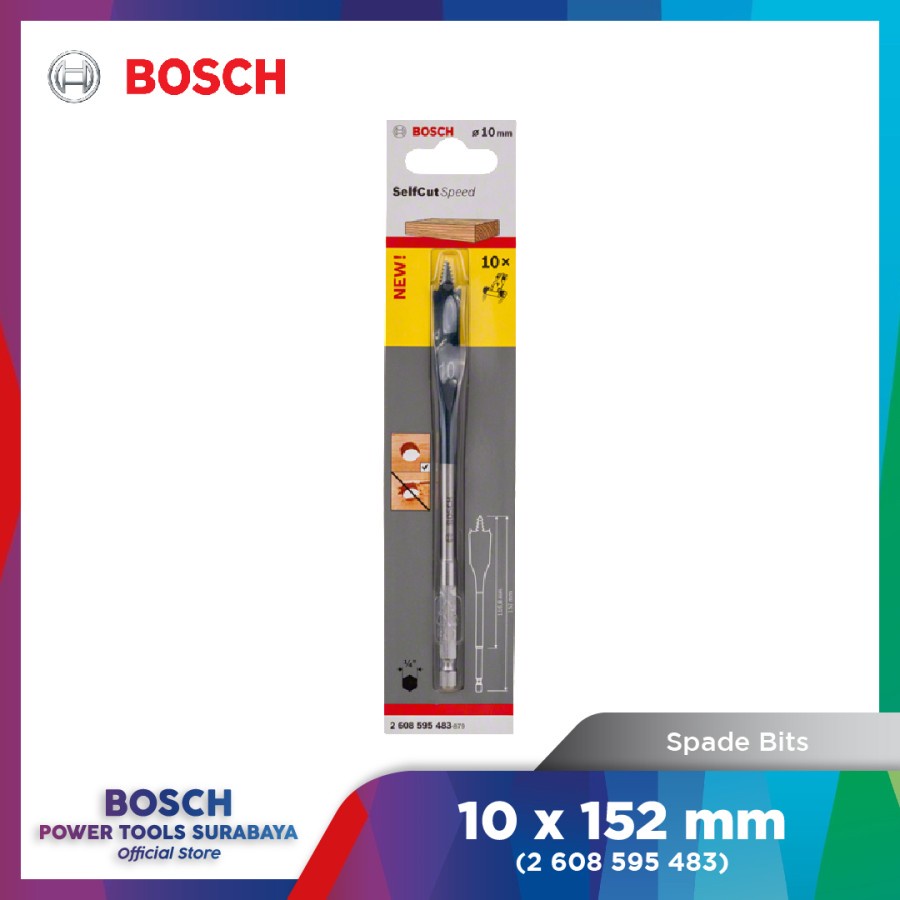 Mata Bor Kayu Bosch 10mm Spade Drill Bits