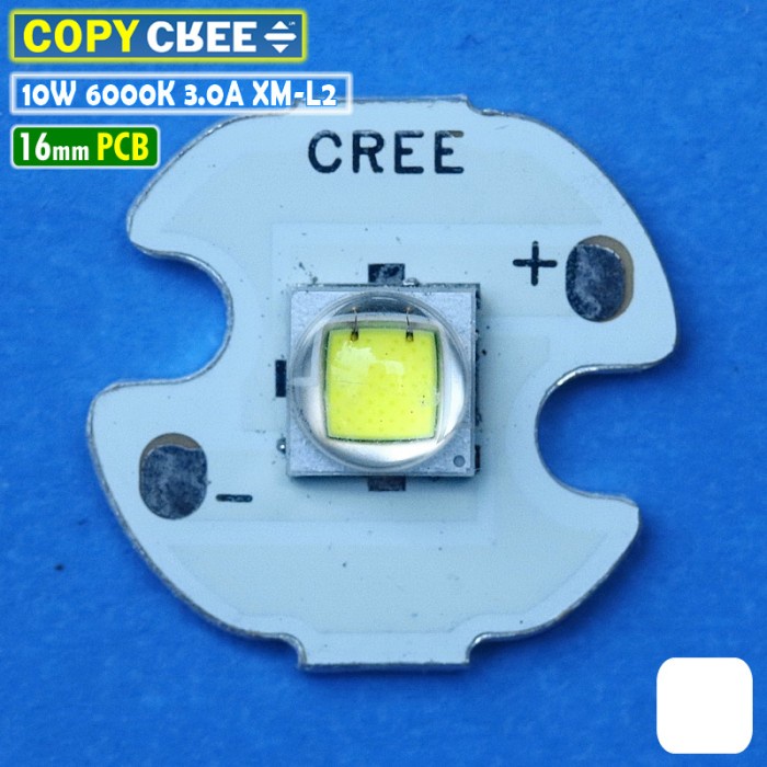 Cash On Delivery COPY CREE 10W 16mm 6000K Putih XM-L2 T6 XML2 White Mata LED Senter 3A
