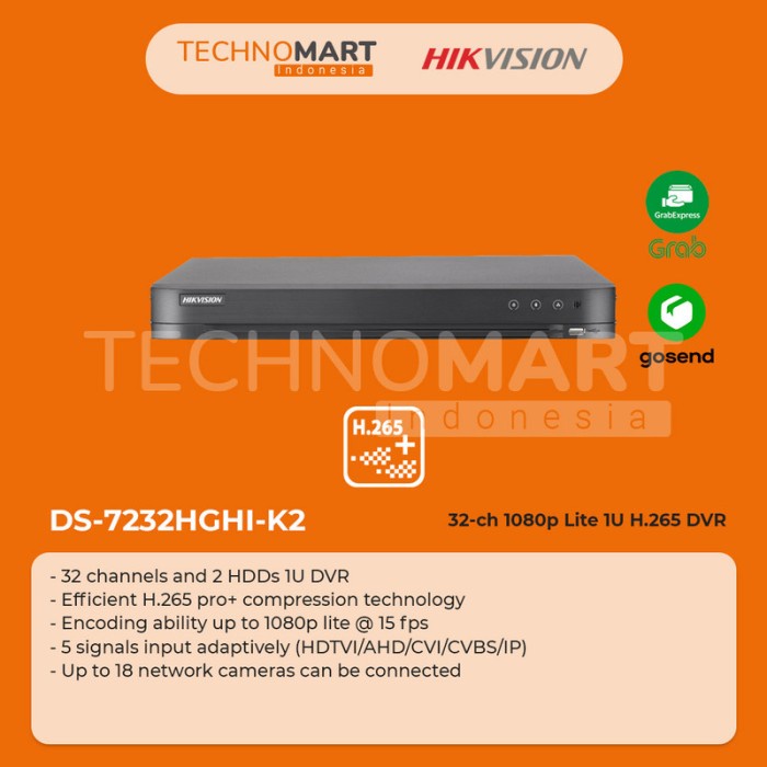 DS-7232HGHI-K2 - HIKVISION DVR 32 CH