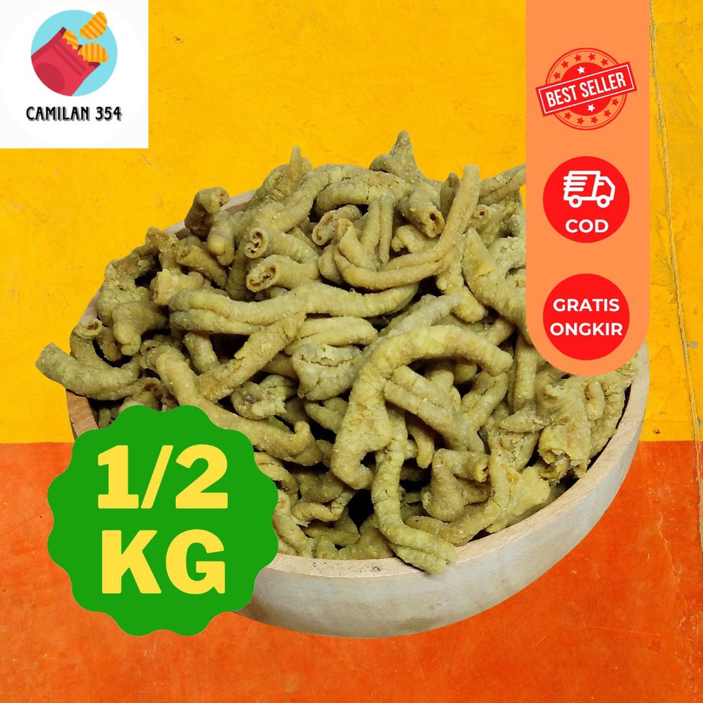 

[500GRAM] Kripik Usus Ayam Krispi - 1/2kg / Keripik Kripsus Gurih Renyah