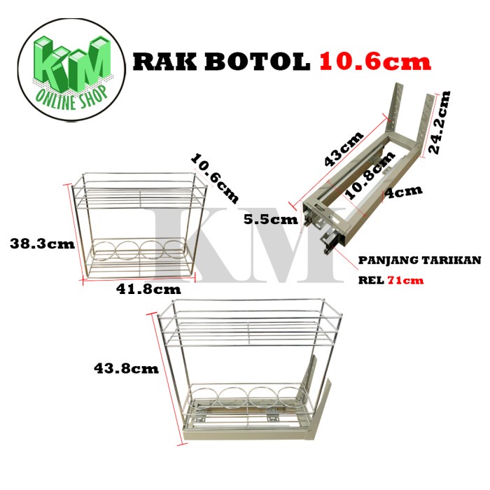 Terlaris Rak Botol Dan Bumbu..Rak Kitchen Set Botol