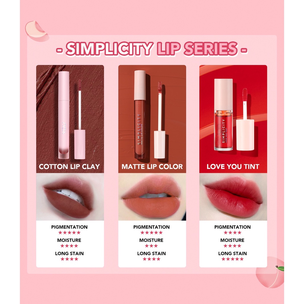 [BPOM][NEW] YOU Simplicity Matte Lip Color | Transferproof | Pigmented Lipstick | Melembapkan Bibir