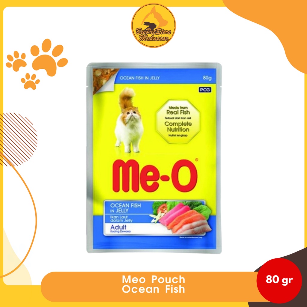 Makanan Basah Kucing Dewasa-Meo Pouch 80Gr(Ocean Fish)