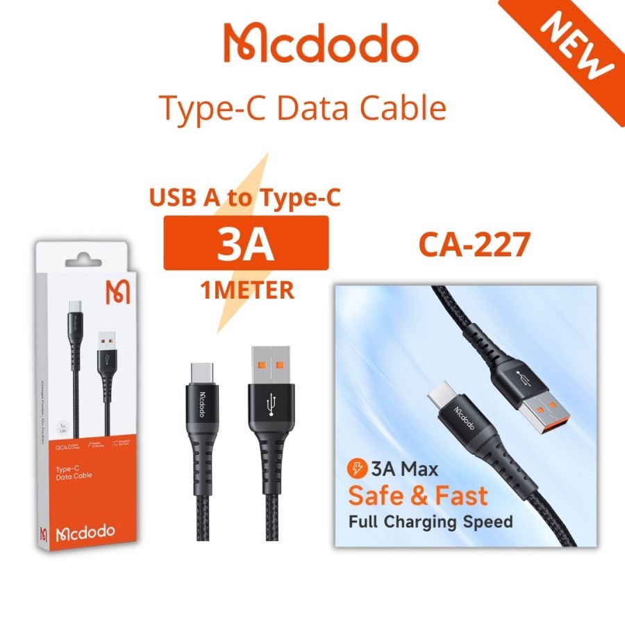 Mcdodo Kabel Data Type C 3A QC4.0 Turbo Charge Fast CA-227