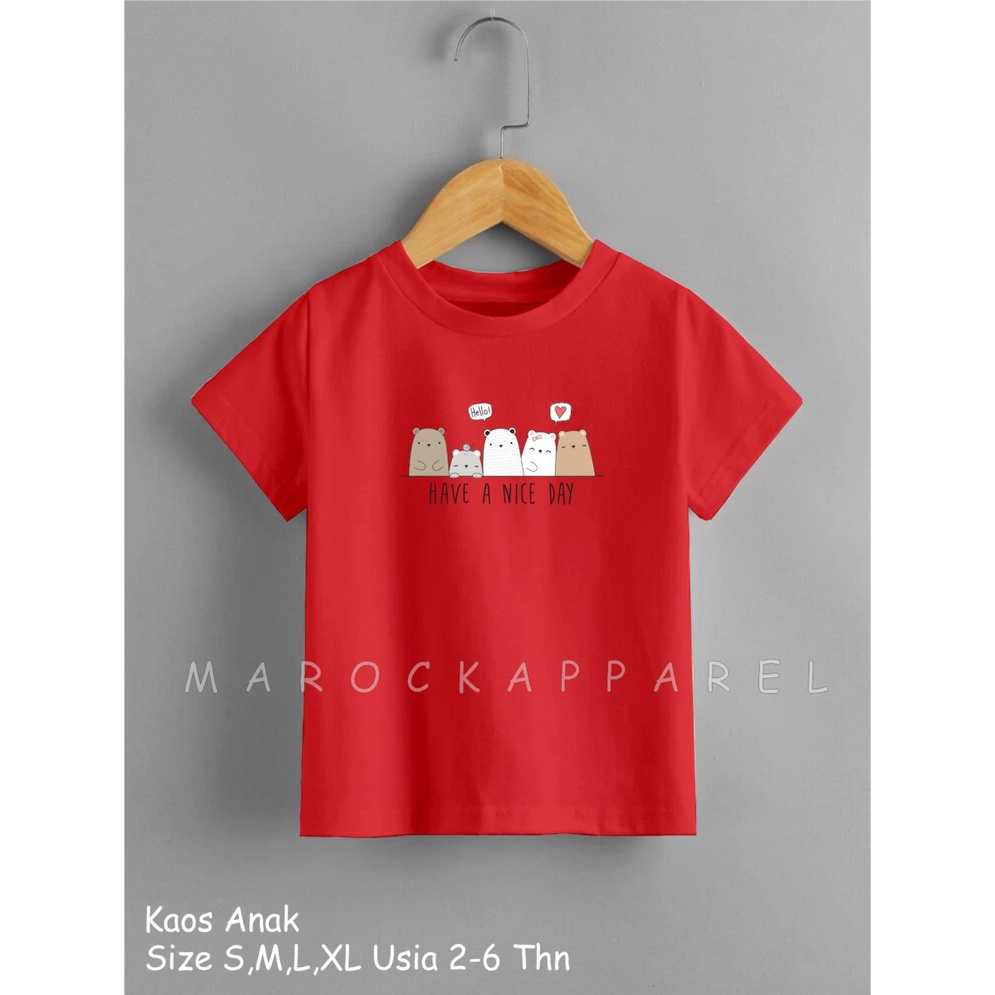 Kaos Anak Sablon Karakter Usia 2-6 Thn