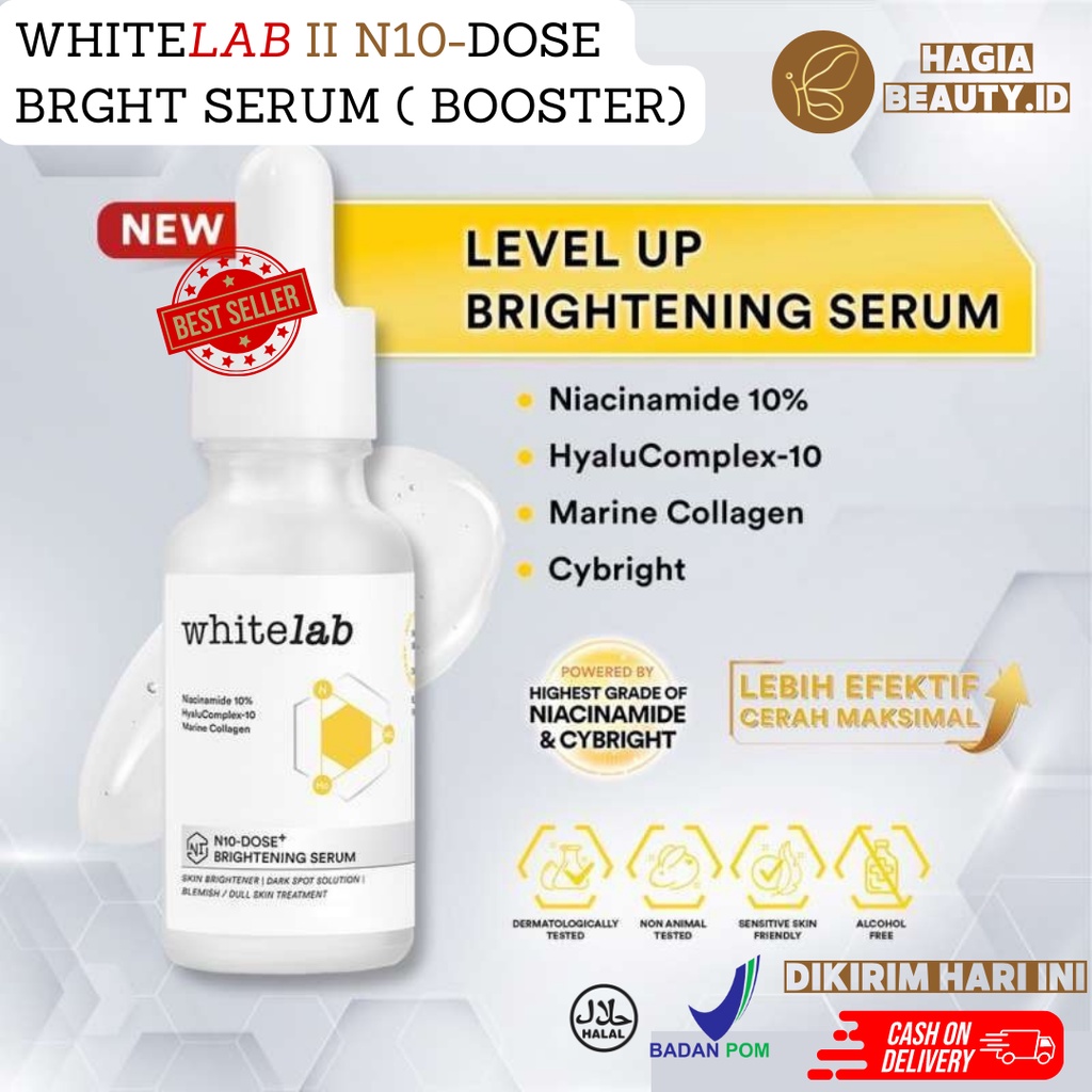 Bisa COD - Whitelab Brightening Booster Serum/ N5-DOSE+ / N10-DOSE+ NIACINAMIDE MARINE COLLAGEN