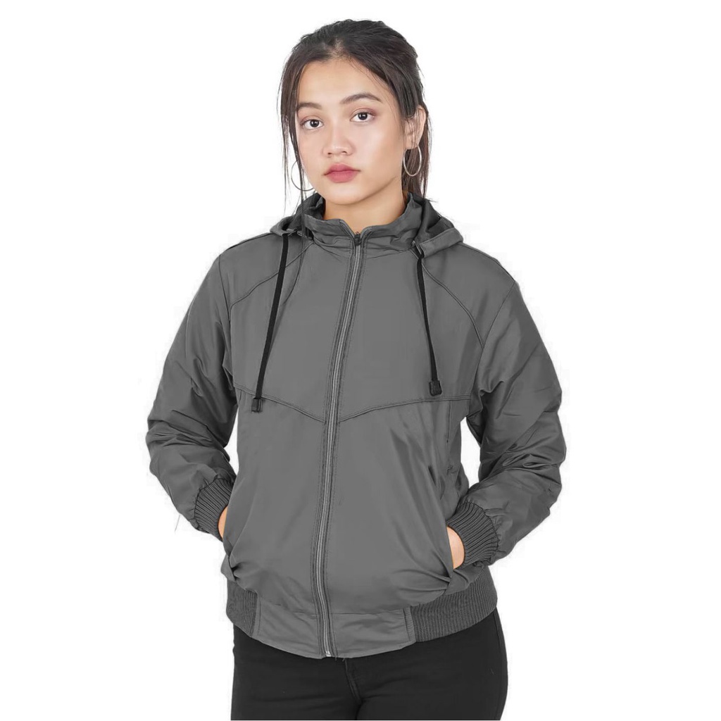 JAKET DISTRO WANITA KOREA TEBAL REMAJA JAKET PARASUT CEWE MUSIM DINGIN HOODIE BISA DI LEPAS PASANG