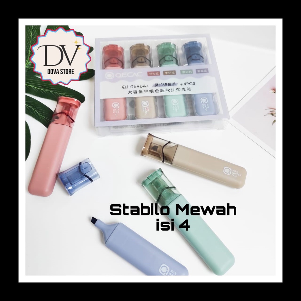 

Highlighter STABILO MEWAH KARAKTER 1 BOX DAPAT 4 WARNA ALAT TULIS WARNA WARNI