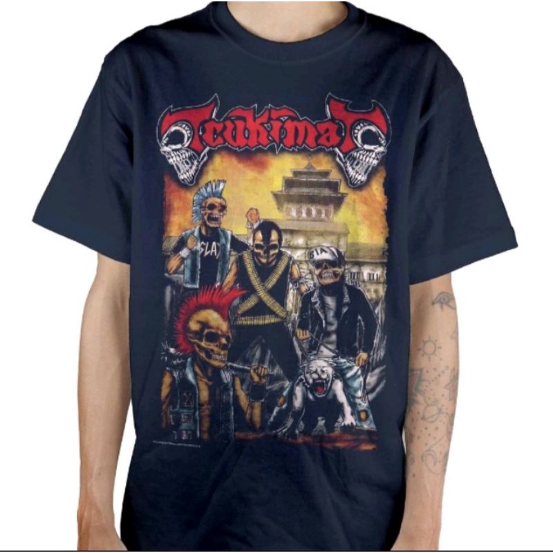 TSHIRT KAOS BAND TCUKIMAY BIRU NAVY  ORI HADEATH