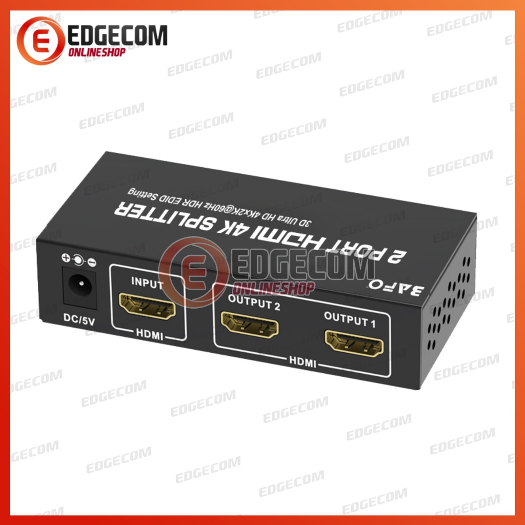 BAFO HDMI Splitter 2 Port support 4K UHD. 1 input to 2 output