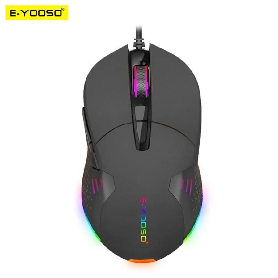 E-YOOSO X6 / X-6 Black RGB Symmetrical Gaming Mouse