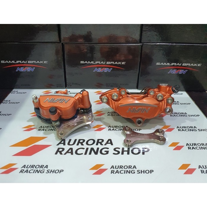 Ori Paket Kaliper Nissin Samurai Set 4 Piston & 2 Piston Ninja 150 R / Rr