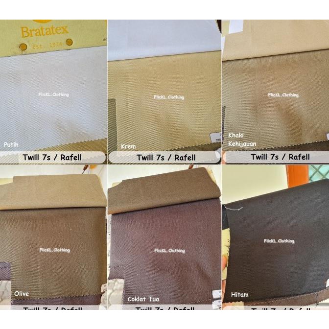 BAHAN KAIN SCOTCH CELANA CHINO PANTS TWILL 7S COTTON KATUN JAKET TAS
