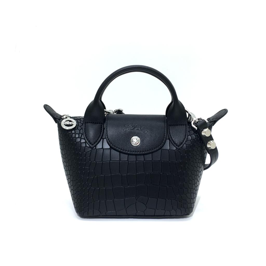 Tas Tenteng Lngcm Cuir Croco Top Handle