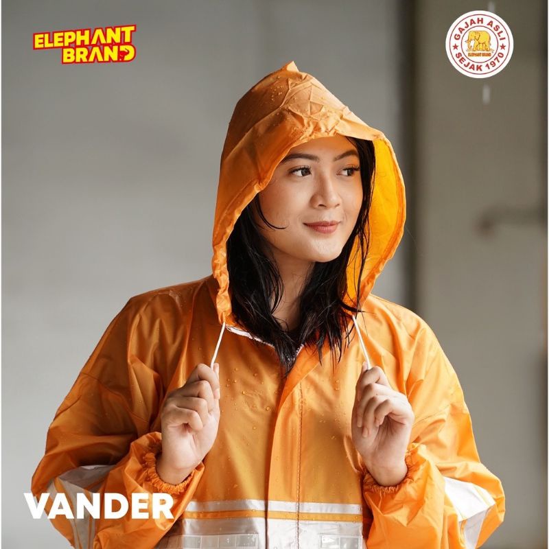 Jas Hujan Pria Wanita Setelan Jaket Celana Vander Elephant Brand