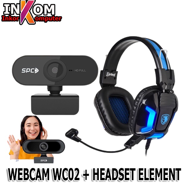 Headset Gaming Stereo Plus Webcam Camera