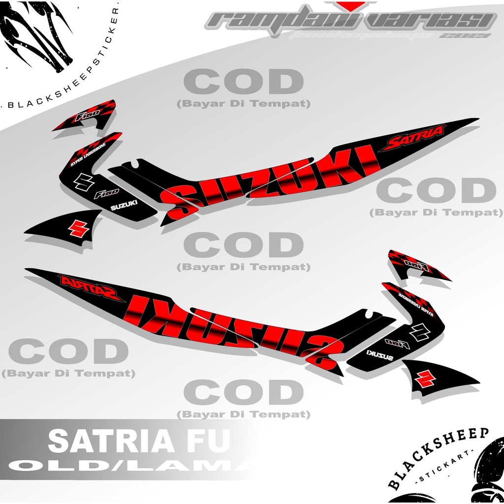STRIPING VARIASI SATRIA FU 150 - SATRIA BARONG - STICKER MOTOR SATRIA FU OLD LAMA