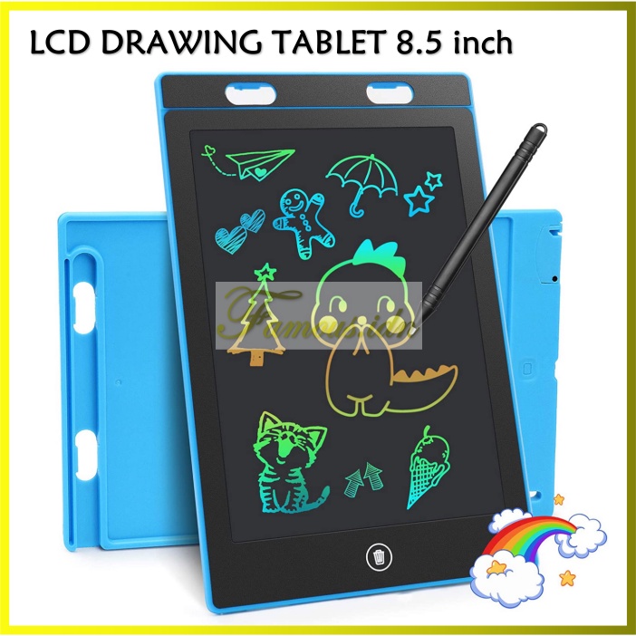 FMS LCD Writing Drawing Tablet 8.5 Inch Eye Care Display Screen Lock Papan Tulis Anak Mainan Papan T