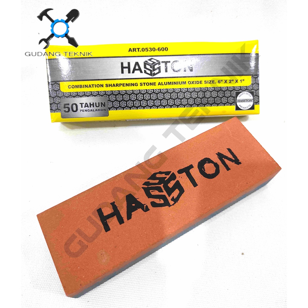 Batu Gosok Batu Asah 6&quot; 0530-600 HASSTON PROHEX / Batu Ungkal Asahan 8&quot; 0530-800 Combination Sharpening Stone 6 8 Inch