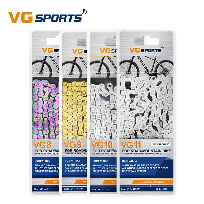 [BEST QUALITY]VG SPORTS Half Hollow Gold  8, 9,  Sports  Bicycle Chain(original VG SPORTS)