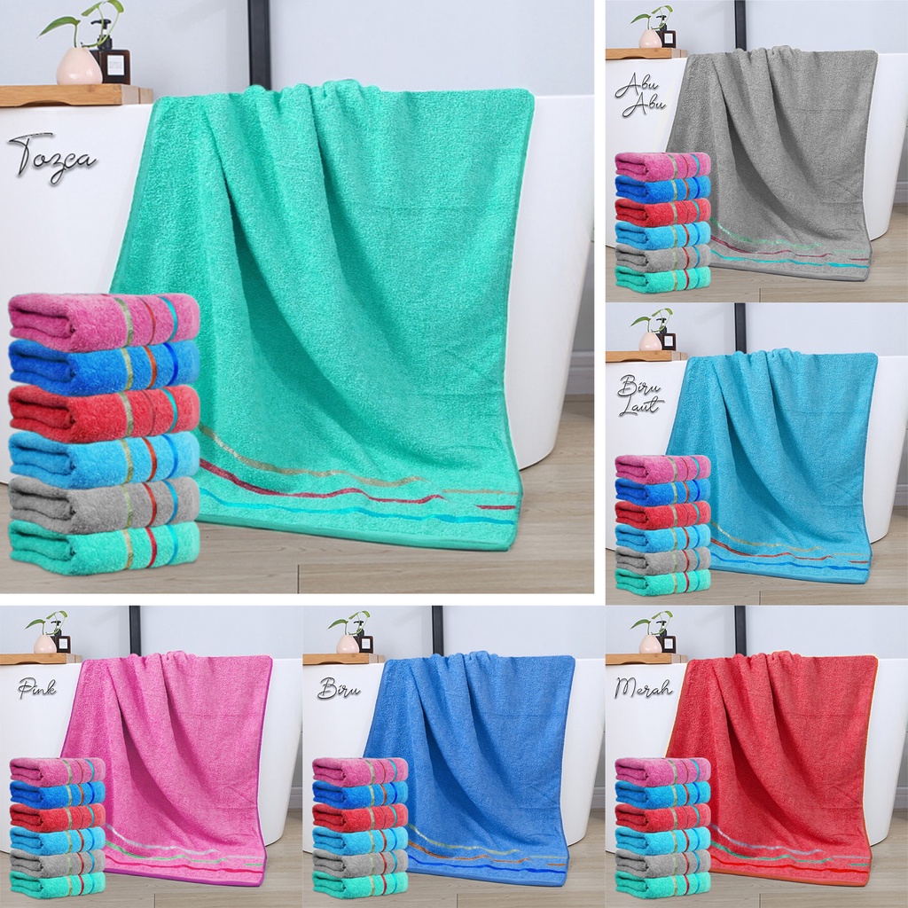 Handuk Mandi Dewasa / Handuk Mandi Dewasa Tebal Handuk Hotel Polos Abu Cotton 100% Uk 140X70cm  H12