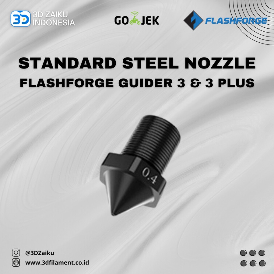 3D Printer Flashforge Guider 3 and Guider 3 Plus Hardened Steel Nozzle